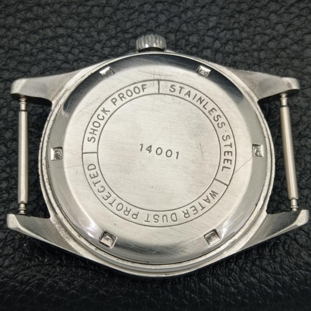 HAND-WINDING VINTAGE HMT JANATA INDIAN MENS GREEN COLOR DIAL WATCH A700090-5 R201-a700090