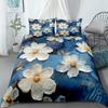 Cherry Blossom Floral Duvet Cover Set Uk Single Double Queen Us Twin Full King Size Pkm Bed Linen Set