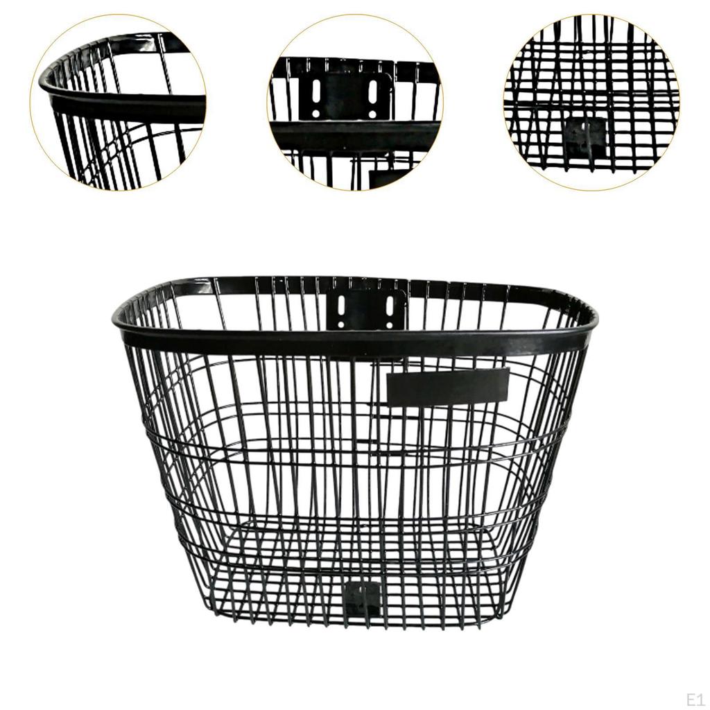 Bike Basket Bicycle Storage Convenient Detachable Portable Luggage Carrying for