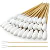 Eyxformula 6 Inch Long Cotton Swabs for Pet Cleaning, Bamboo Handle, Pet Ear Cleaning Solution Supplies for Dogs and Cats (100 Pcs Large Cotton Swabs)