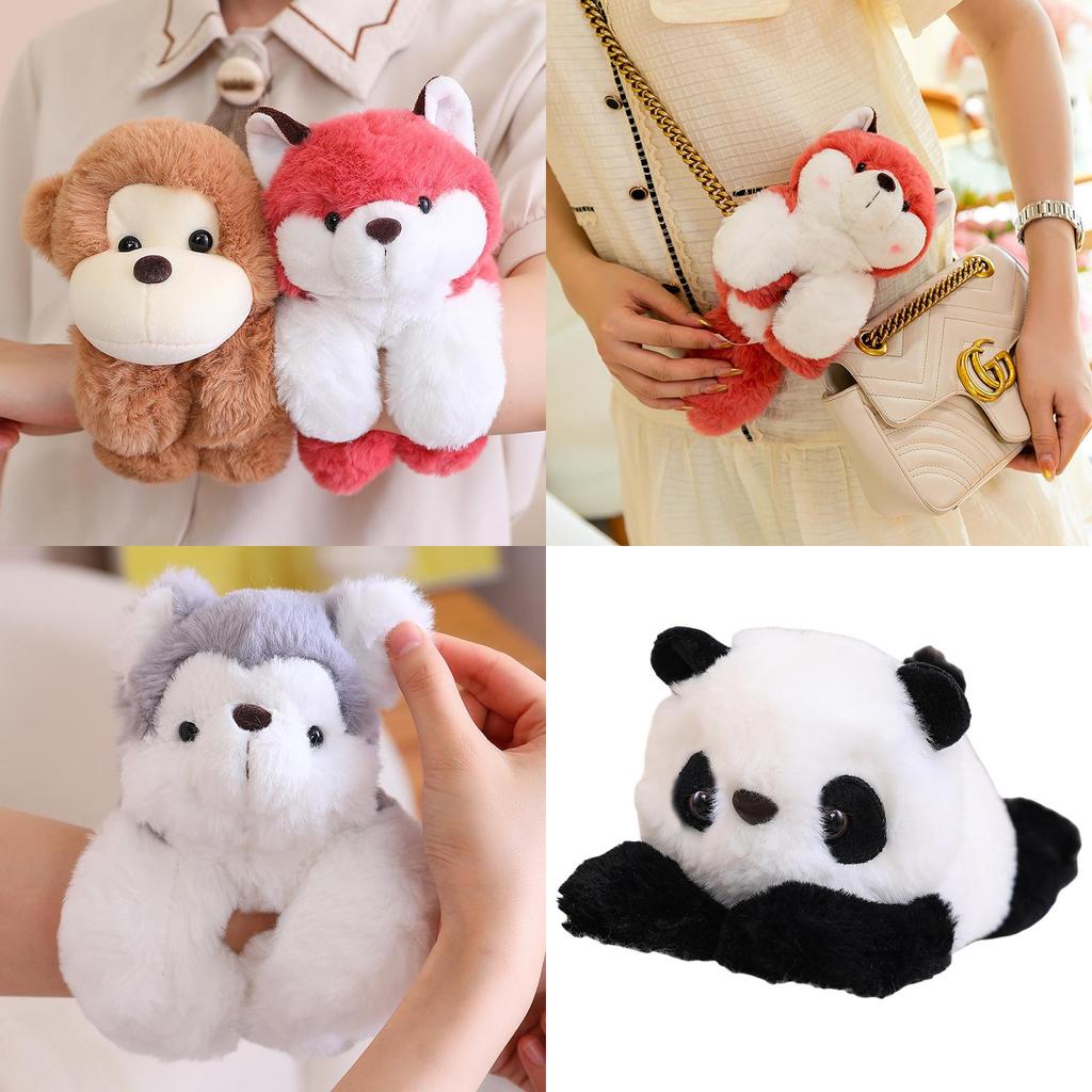 Soft And Fuzzy Panda Monkey Clap Bracelet Plush Toy Wristband For Children 78 Characters