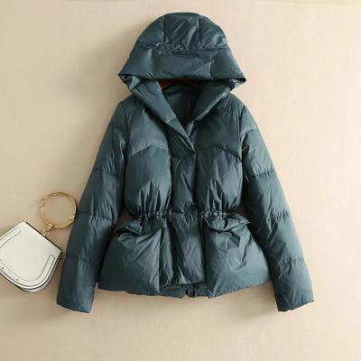 Осень-зима свободная теплая куртка на утином пуху с капюшоном ветрозащитная короткая парка верхняя одежда