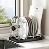 Multi Layer Pot Lid Storage Rack Vertical Drain Pot Lid Holder Space Saving Large Capacity Cutting Board Holder Plates