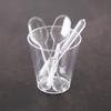 100pcs Transparent Disposable Flatware Spoons Plastic Disposable Clear Plastic Spoons  Jelly Pudding