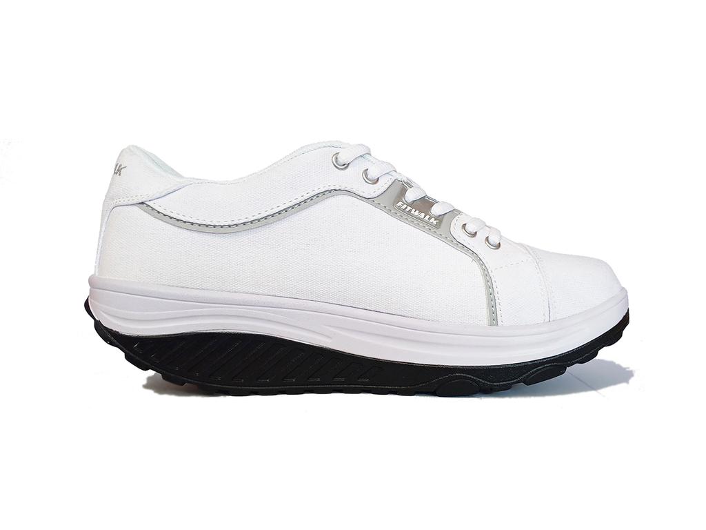 Fit Walk Rocker Sole Sneakers White 42
