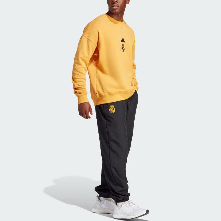 adidas Свитшоты Реал Мадрид Мужские Желтые С круглым вырезом Умеренный Обычный HY0631