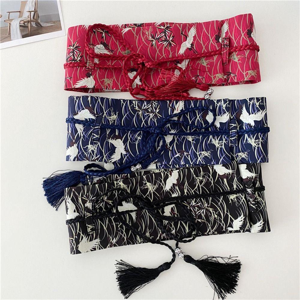 Тассел Ханфу Поясной ремень Китайский стиль Ткань Широкий ремень Мода   Декоративное платье