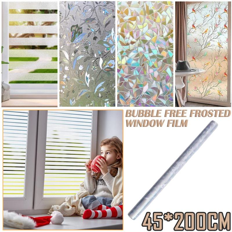 Матовая оконная пленка без пузырьков - самоклеящаяся виниловая пленка для конфиденциального стекла с травлением