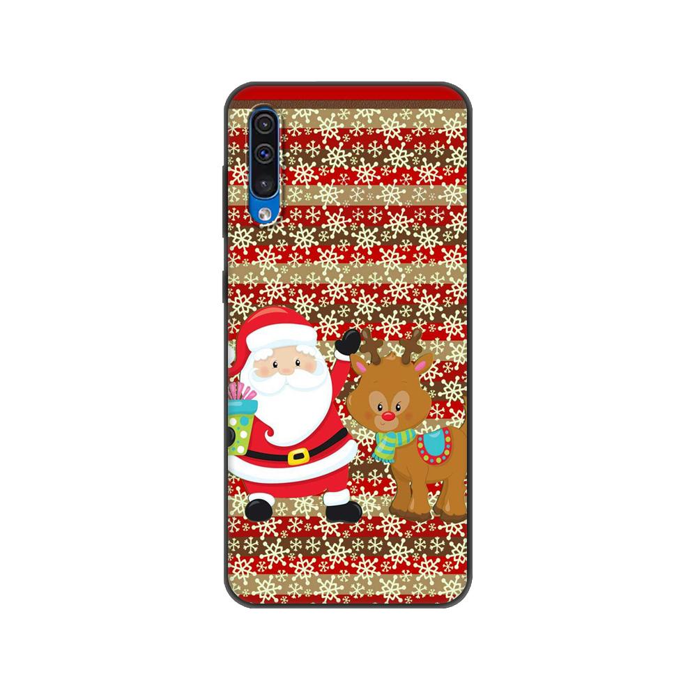 Черный чехол из ТПУ для Samsung Galaxy A50 50S A30S A10 A01 A11 A21S A31 A41 A51 A71 M21 M30S S10 LITE, чехол на Рождество и Новый год