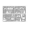 Christmas Village Stickers, DIY Christmas Window Stickers, Used For Mirrors And Glass, Reusable Large Festival Window Stickers