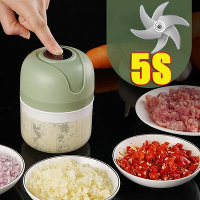6/4 режущая головка электрический кухонный измельчитель продуктов мини чеснокодавилка дробилка USB портативная мясорубка овощерезка для кухонных гаджетов