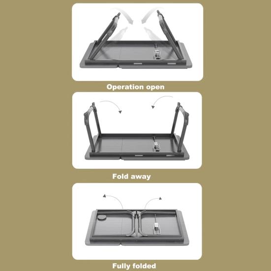 Laptop Desk for Bed or Couch Woking Watching Movies In Bed Desk USB Charging Port Rotary Desktop Foldable Legs Breakfast Tray Desk with Cup Holder