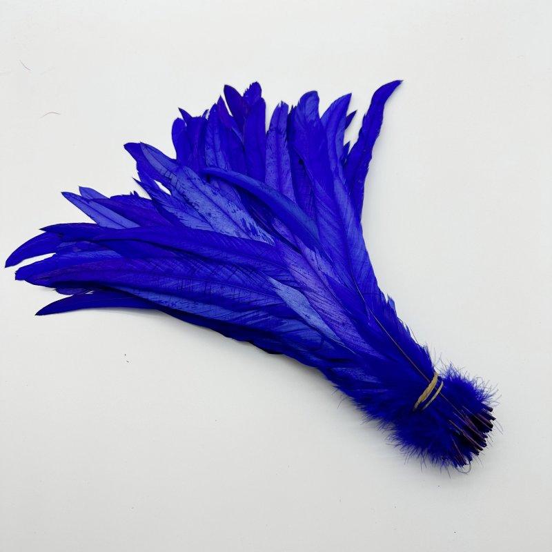 Natural 50pcs Rooster Tail Feather Plumes 25-45CM 10-18inch Beige DIY Dyed Cock Tail Clothing Accessories Jewelry Performance