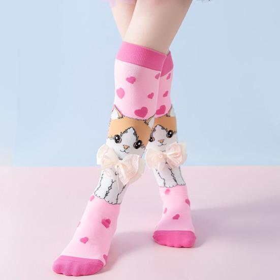 Детские разноцветные носки с животными, милые высокие носки с 3D-ушками, забавные носки до колена для мальчиков и девочек от 3 до 12 лет, рождественские подарки.