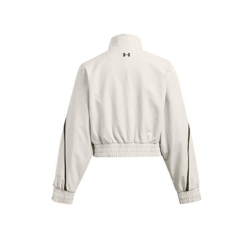 Under Armour Unstoppable Stand Collar Training Short Sleeve Jacket Women Jackets Pinnacle-White 1386479-110