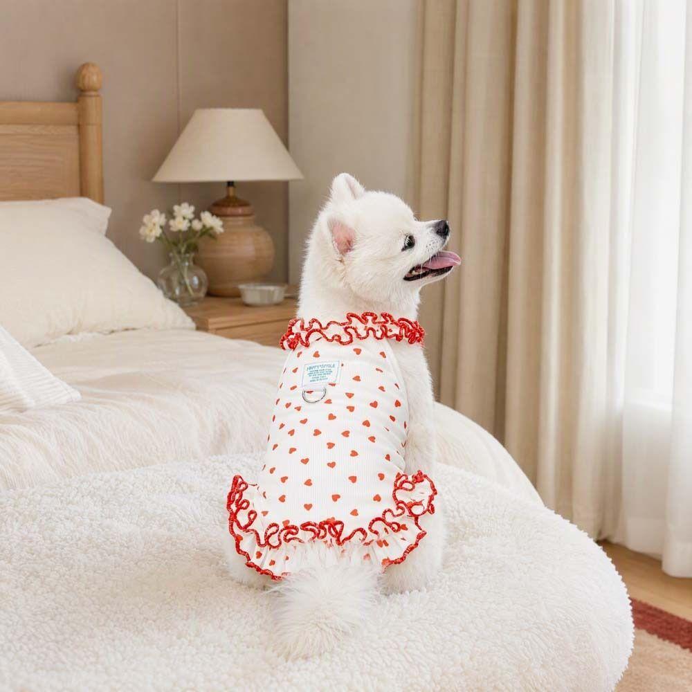 Ruffle Cat Puppy Vest Cat Costume Kittens Clothing Cute Pet Shirt Dog Cat Clothes Indoor Outdoor