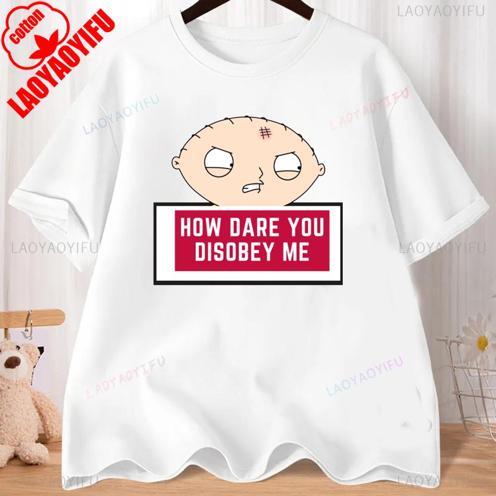 FMILY GUY Stewie Tattoo Brian Cartoon FMILY GUY Printed T-shirt for Fitness Training Jogging Outdoor Activities