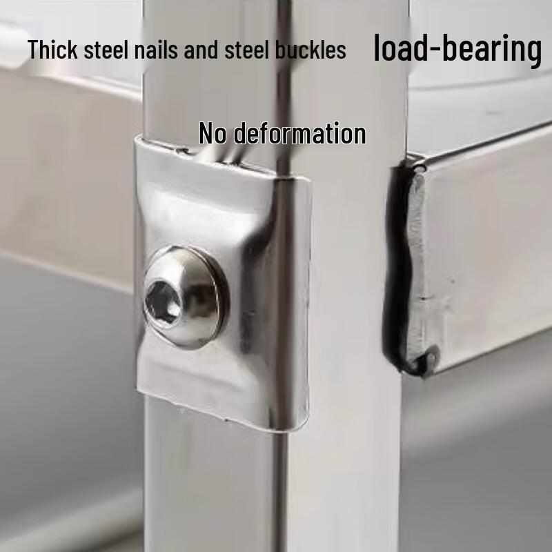 Утолщенная сервировочная тележка из нержавеющей стали