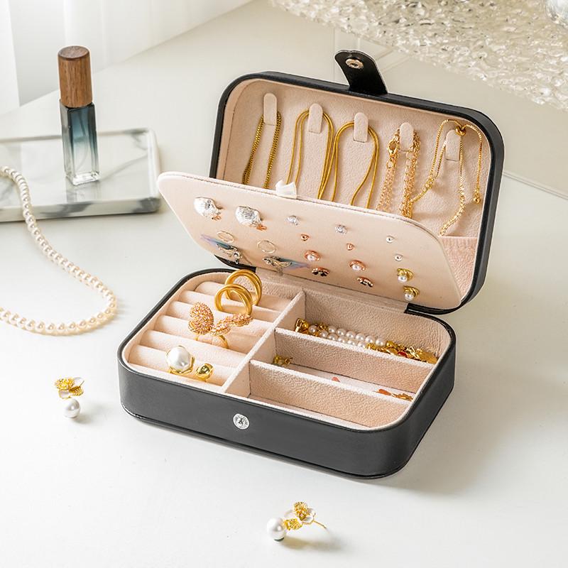 Портативная мини-шкатулка для украшений для колец, серег и ожерелий