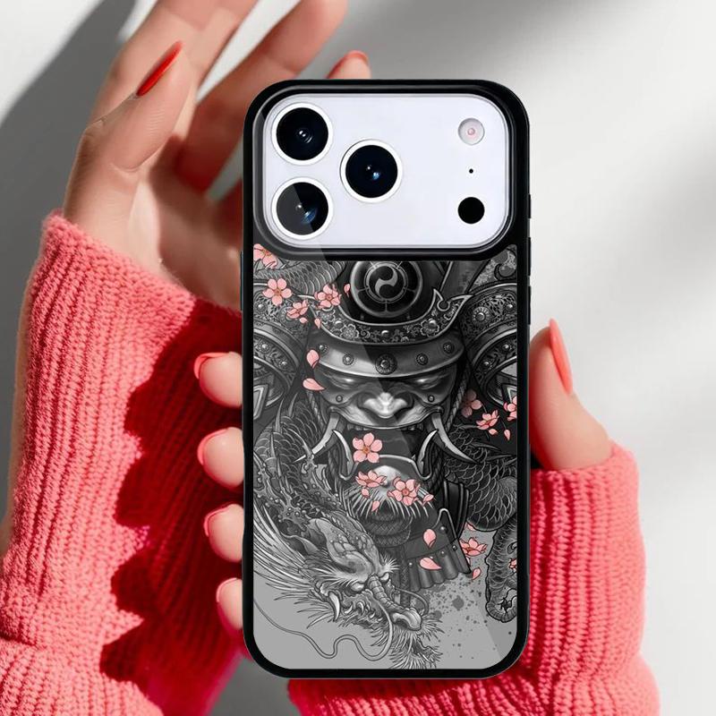 Японский чехол-маска Хання для iPhone 17 16 15 14 13 Pro Max Задняя крышка для 12 11 Pro Coque