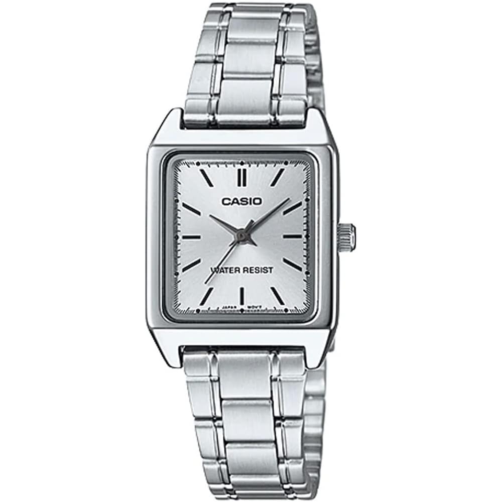 Casio Стандартные Женские Кварцевые Наручные Часы LTP-V007D-7E Серебристый Металлический Ремешок Импортная Модель