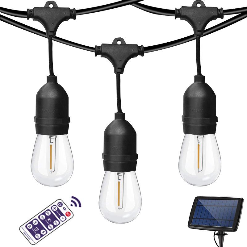 Солнечные S14 наружные светодиодные лампы E27/E26 для сада и праздничного декора