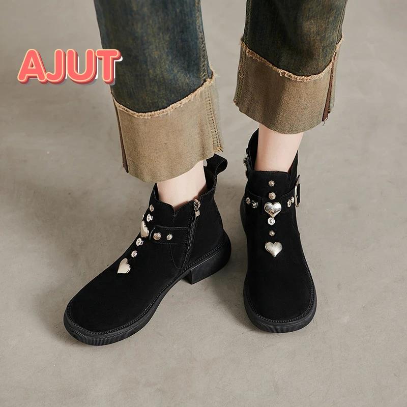 Fashion Brand Ladies Shoes 2024 New Korean Style Fashion Women's Short Boots Comfortable and Versatile Winter Women Shoes Botas De Mujer
