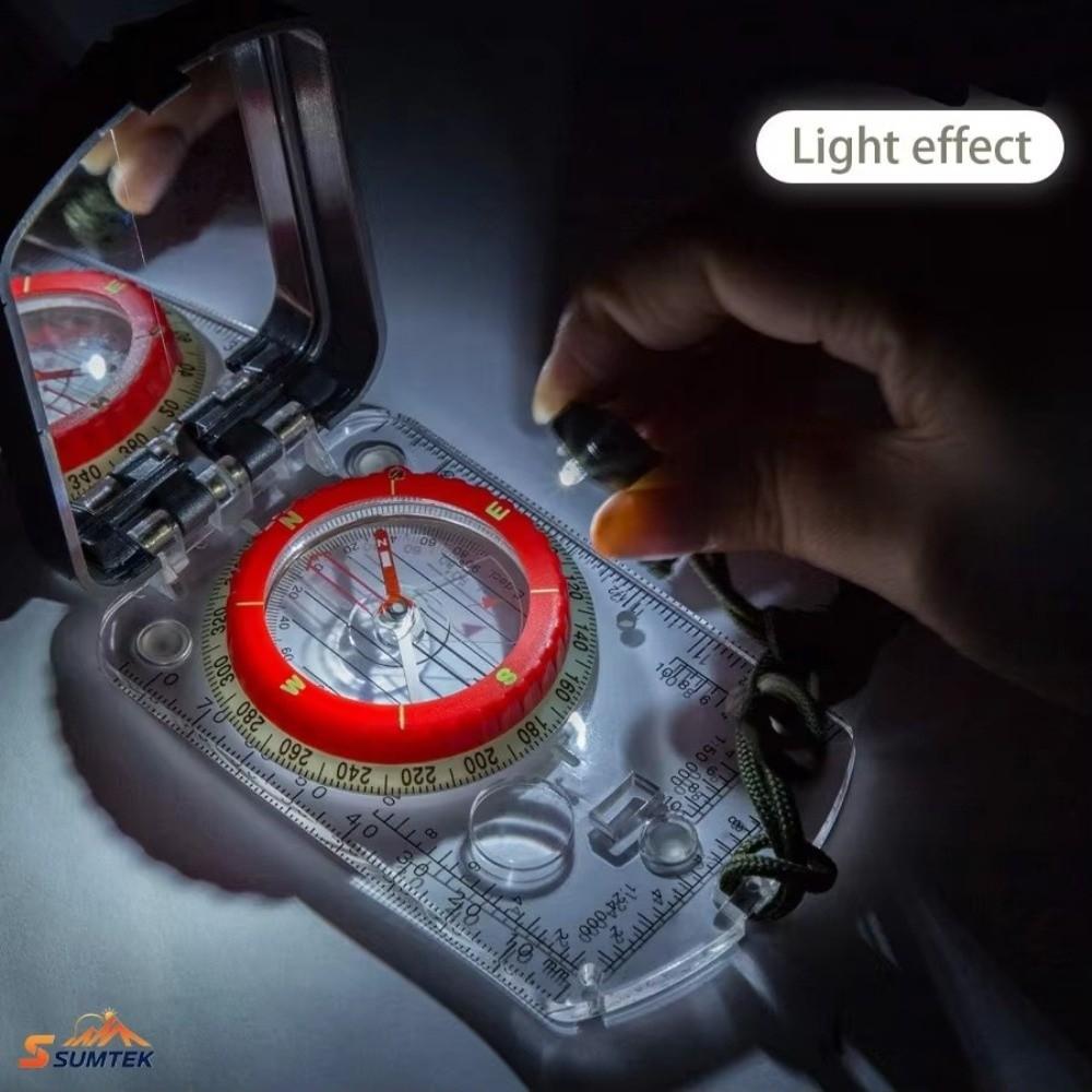 with Adjustable Declination Outdoor Compass Folding Sighting Clinometer Orienteering Map Compass