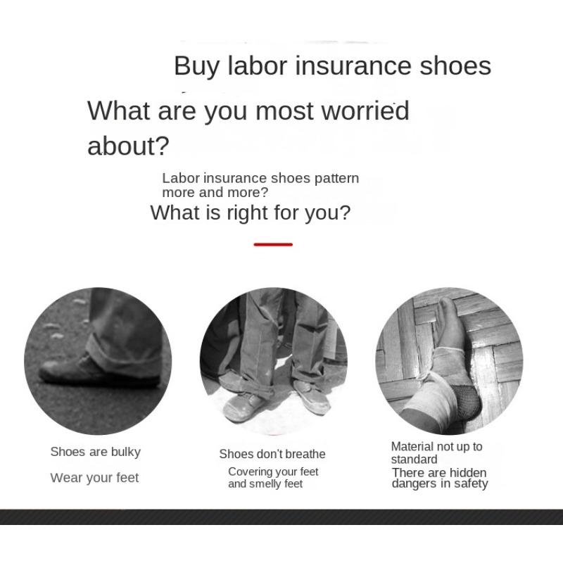 Labor Insurance Shoes Men's Lightweight, Soft, Anti-smashing and Anti-piercing Steel Bag Head Safety Shoes