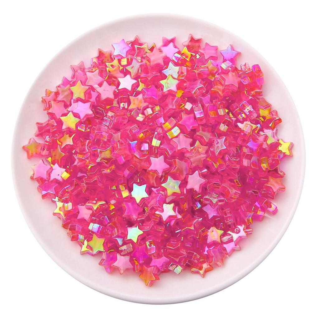 100 шт. AB цвет пятиконечная звезда в форме сердца акриловые свободные бусины-разделители для изготовления ювелирных изделий