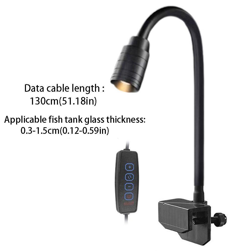 3W Mini Clip-on Aquarium Lamp Adjustable Zoom Adjustable Focus Spotlight  Home Decorations