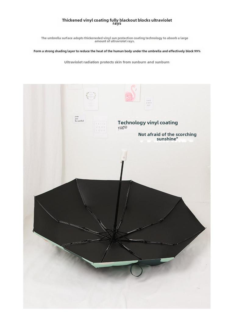 Компактный автоматический зонт от солнца и дождя с защитой от ультрафиолета