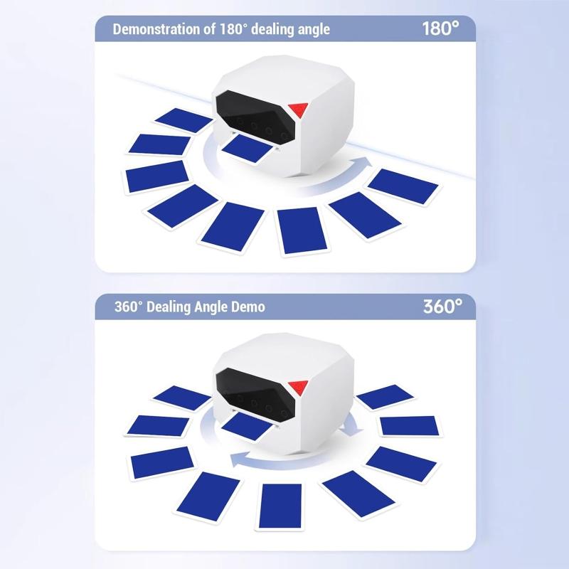 Automatic Shuffler and Dealer Rechargeable 2500mAh Automatic Card Shuffler with Multi Player Modes for Poker Games Outdoor