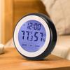 Круглый бытовой сенсорный цифровой электронный будильник с дисплеем температуры и влажности