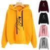Autumn Fleece Hoodie Solid Color Finger Heart Hooded Korean Fashion Sweatshirts Long Sleeve Top Drawstring Pockets Loose Hoodies