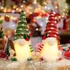 Reusable Glowing Gnome with Light Xmas Tree Pendant Natal Ornament Faceless Doll Friends