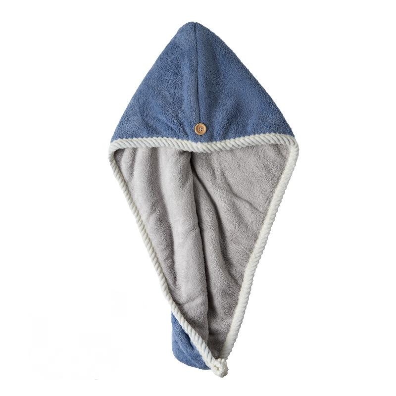 Утолщенная двухслойная шапочка для сухих волос для женщин. Быстросохнущая шапочка для ванны из кораллового бархата без выпадения волос, платок и повязка на голову. Полотенце для сухих волос.