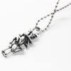 Ювелирные изделия, модный скелет для мужчин, двойной скелет, череп, ожерелье из нержавеющей стали с черепом