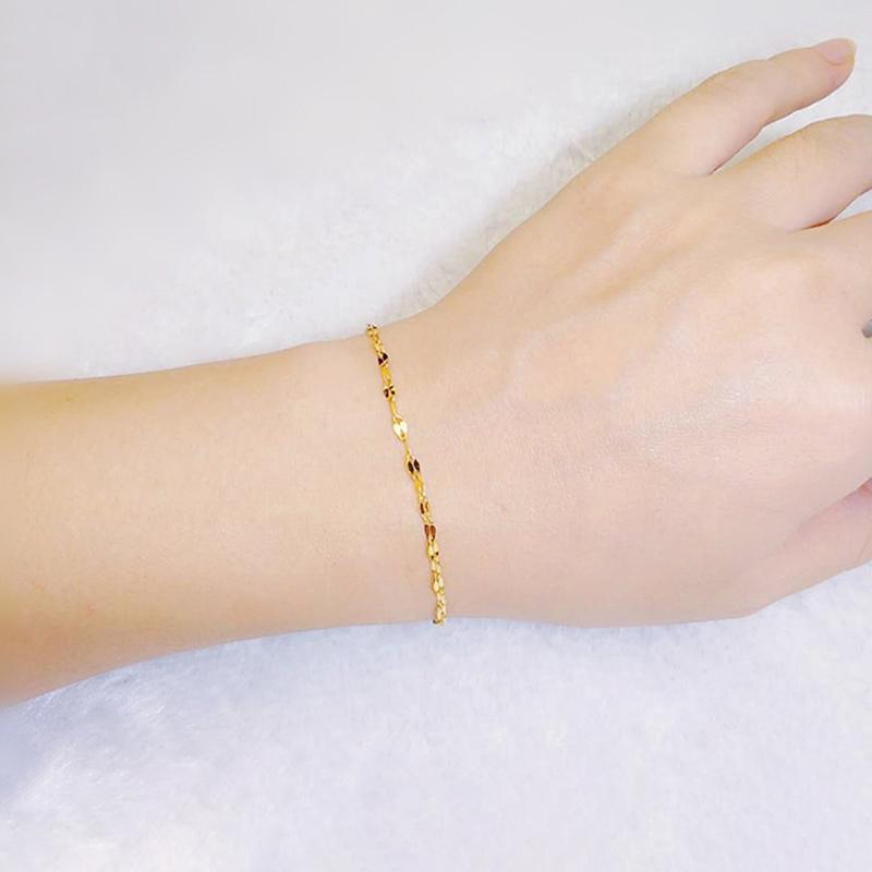 Простая невыцветающая цепочка на запястье, цепочка для ног для женщин, регулируемый браслет из титановой стали, браслет, женские подвески, ювелирные изделия, подарок