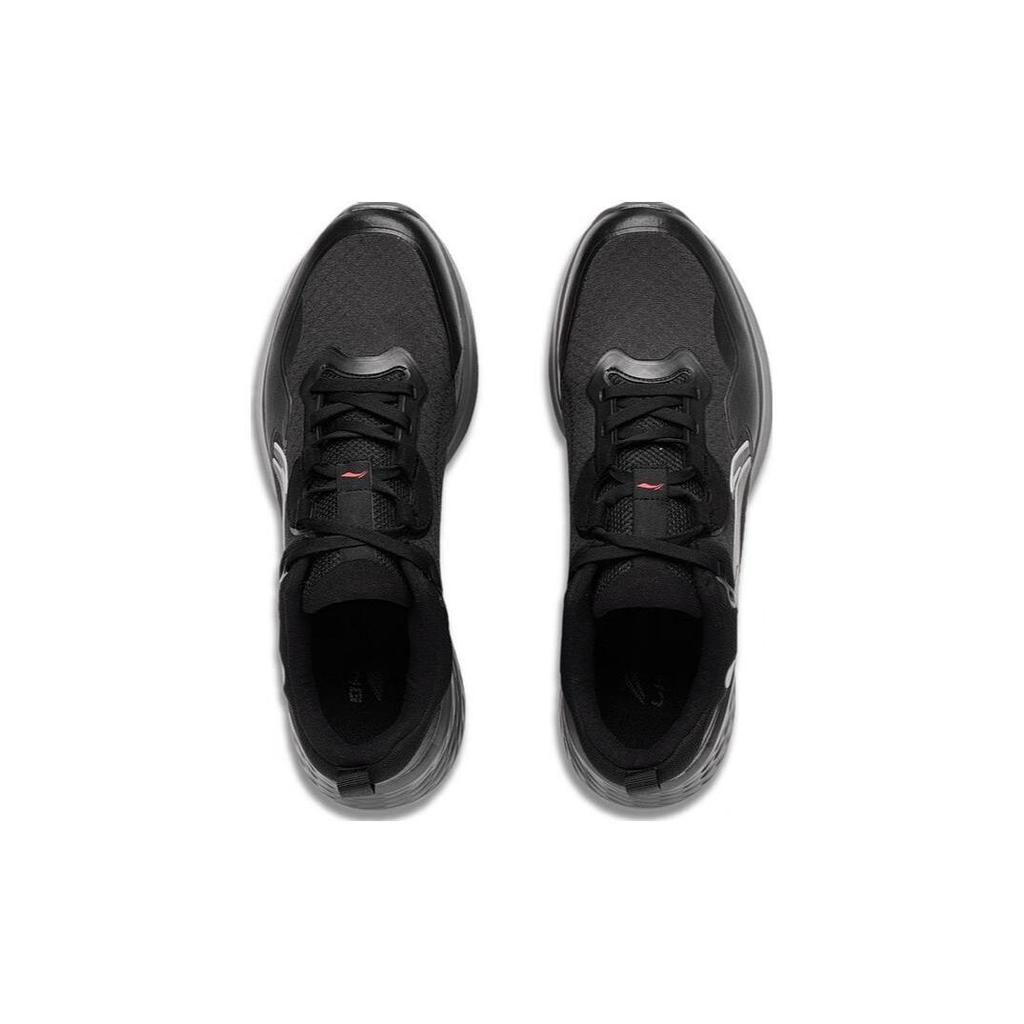 Li Ning Soft Element Скользкие, износостойкие, дышащие низкие спортивные повседневные кроссовки Мужские Черные AGLT007-2