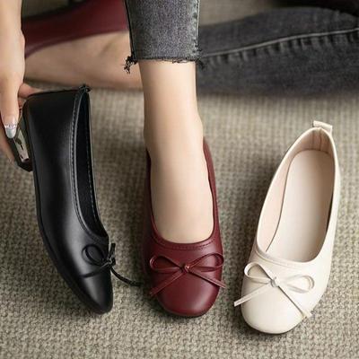 Осень новые универсальные туфли Doudou на одной педали, нежные маленькие кожаные туфли на плоской подошве Мэри Джейн, одинарные туфли женские