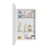 Stylish Rectangle Mirror Cabinet, Recessed Medicine Cabinet, Metal Framed, Adjustable Shelves, Storage for Bathroom, Living Room and Bedroom, White