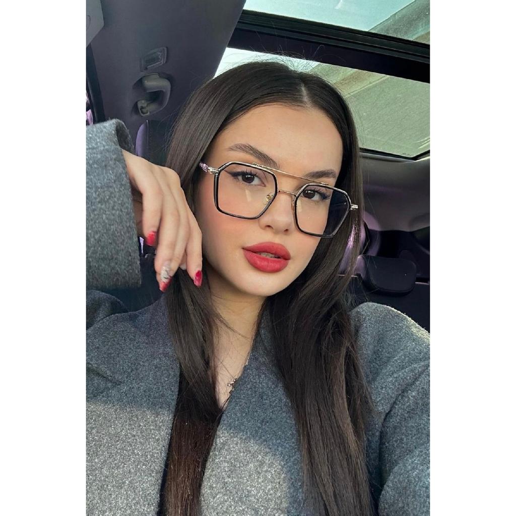 Защитные очки синего цвета с золотистыми деталями синего цвета / очки Ren