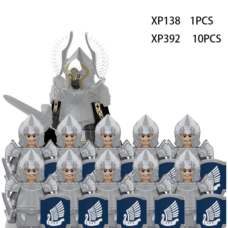 Medieval Elf Rohan Soldiers Guard Army Lotr Action Figures Mini Bricks Doll Assemble Building Blocks DIY Toys for Kid Gifts
