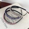 Plastic Thin Hairband Shiny Hair Hoop Vintage Rhinestone Headband  Make Up