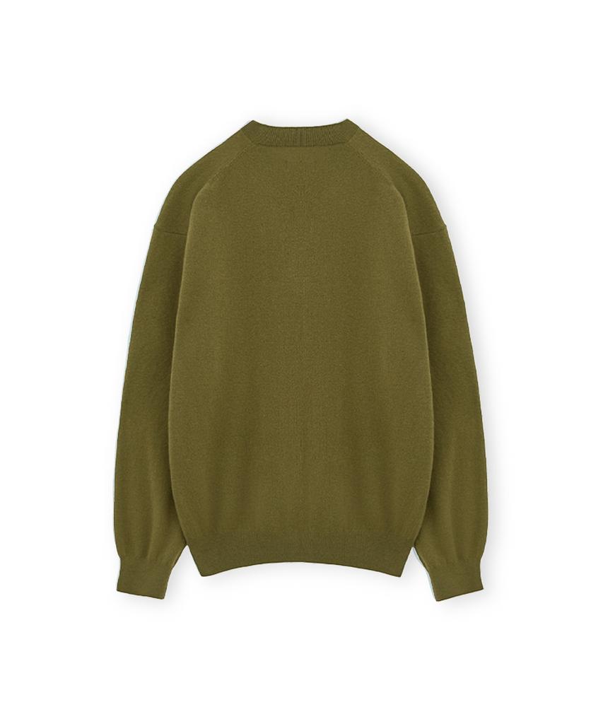 BROWNYARD Extra Super Fine V-Neck Knit, Olive