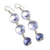 Аметист Драгоценный камень 925 Стерлинговое серебро Ювелирное изделие Серьга 2,99"
