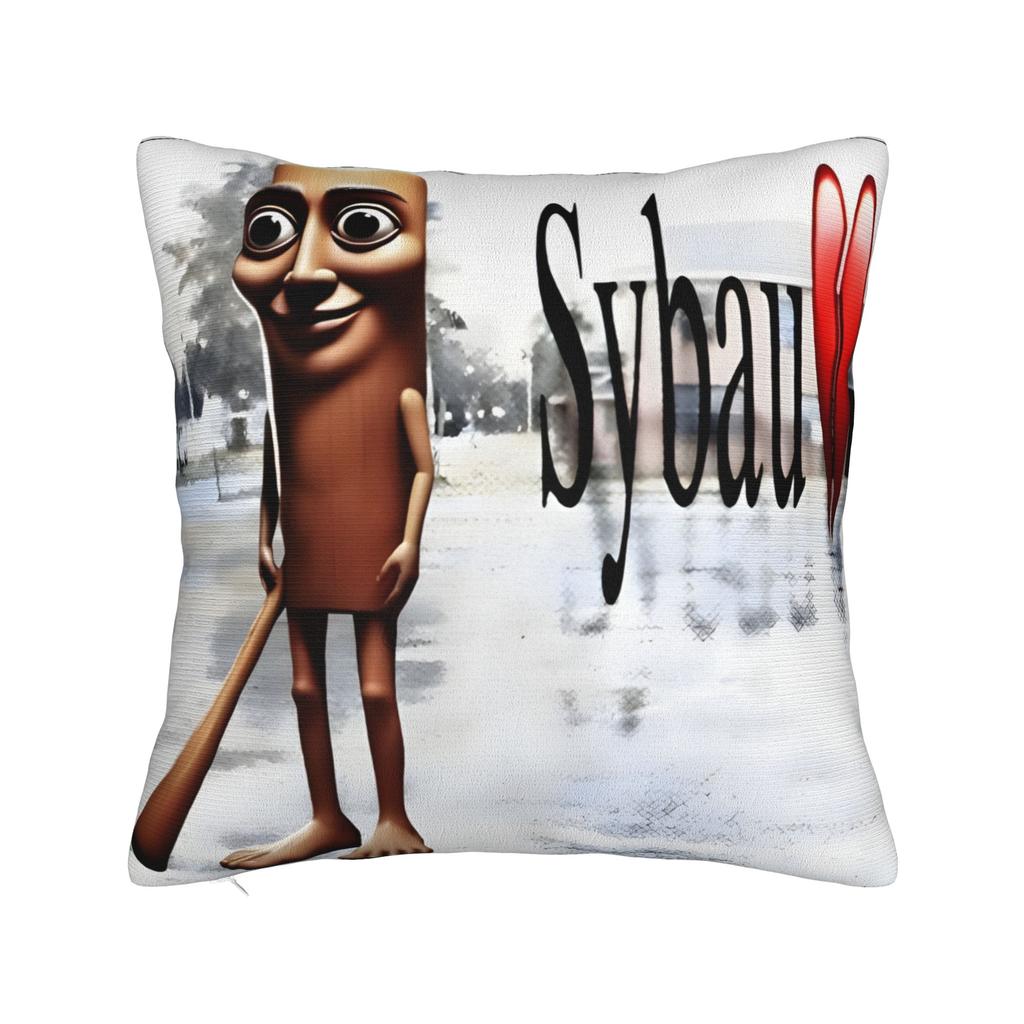 Pillow Case Tung Tung Tung Sahur John Pork Meme Brainrot Design  Pillow Cover For Office Car Home Decor Novelty Pillowcases