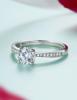 Engagement Ring for 1 carat Moissanite Silver Ring 925 Proposal Ring Engagement [MomentWish] Women, Ring, Ring-Size10