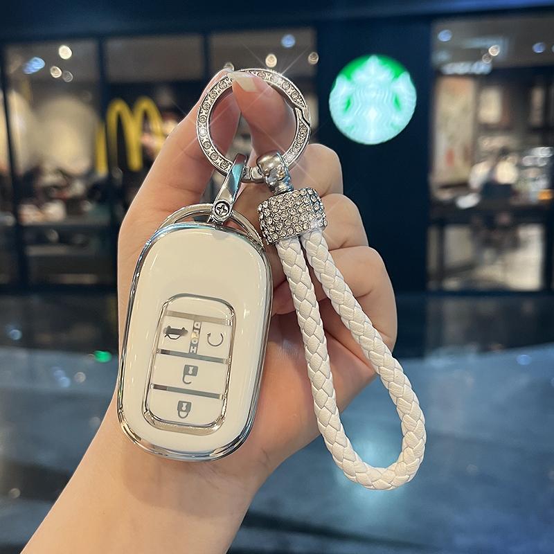 New TPU Car Remote Key Case Cover Shell For Honda Civic 11th HR-V CR-V 2 4 Buttons Protector Holder Fob Keyless Accessories